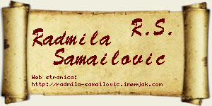 Radmila Samailović vizit kartica